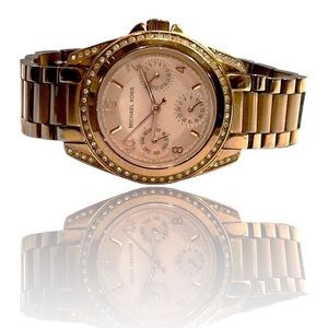 MICHAEL KORS Rose Gold  Mini Blair Chronograph Watch MK5613